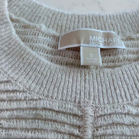 Michael Kors Ottoman Knit Neutral Ecru Dolman-sleeve Sweater size Small - Picture 4 of 7